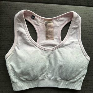 Gymshark Light Pink and Grey Ombré Adapt Sports Bra - Limited Edition
